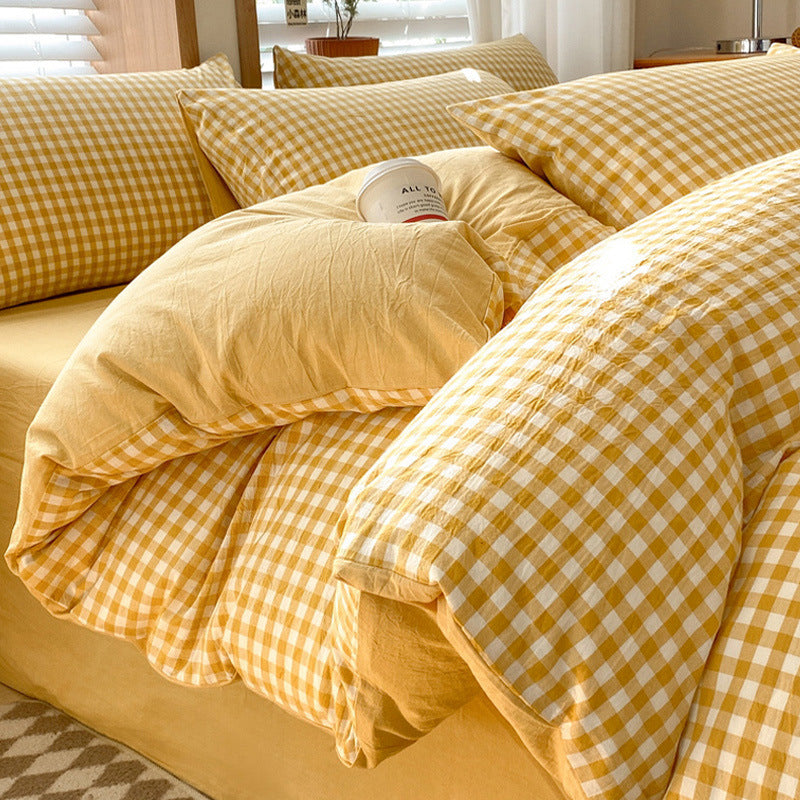 Pure Cotton Four-Piece Quilt Cover Set - Multiple Sizes & Patterns