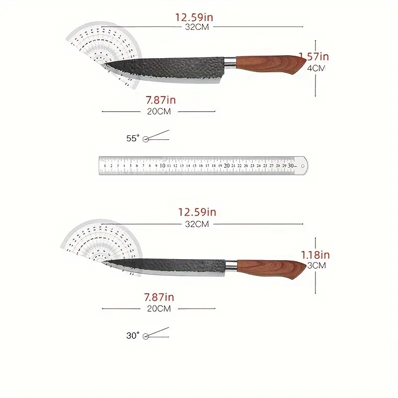 6-Piece Forged Kitchen Knife Set with Scissors & Peeler