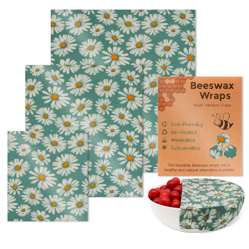 Beeswax Food Wraps Reusable Preservative Cloths Eco-Friendly Food Storage