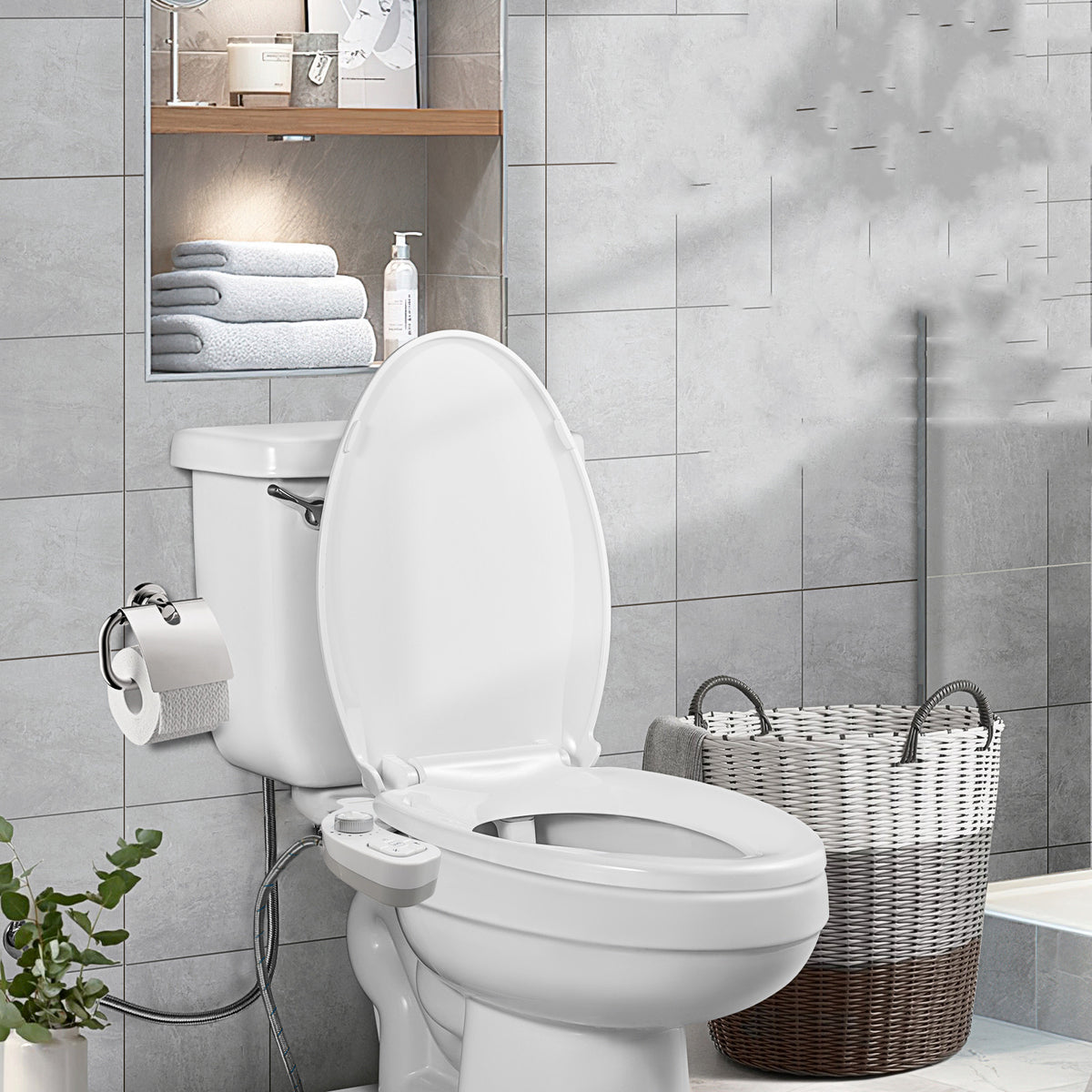Electric Bidet Buttock Wash Toilet Attachment - Adjustable Water Pressure
