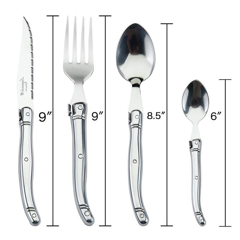 Stainless Steel Flatware Set - Knife Fork Spoon Small Spoon Dinnerware