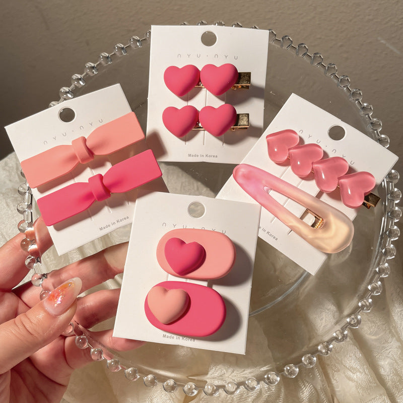 Cute Hair Clips Set - Handmade Resin Hairpins
