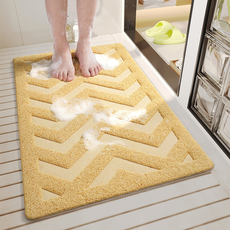 Non-Slip Waterproof Bathroom Floor Mat - 45x75cm, PVC, Multiple Colors