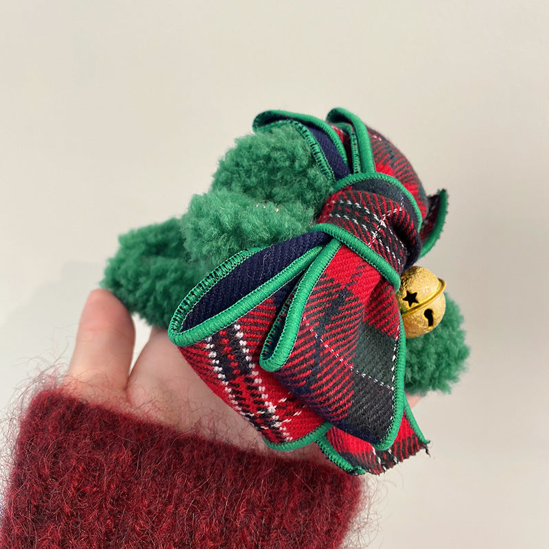 Christmas Bell Hair Clip with Bow - Women's Fashion Accessory