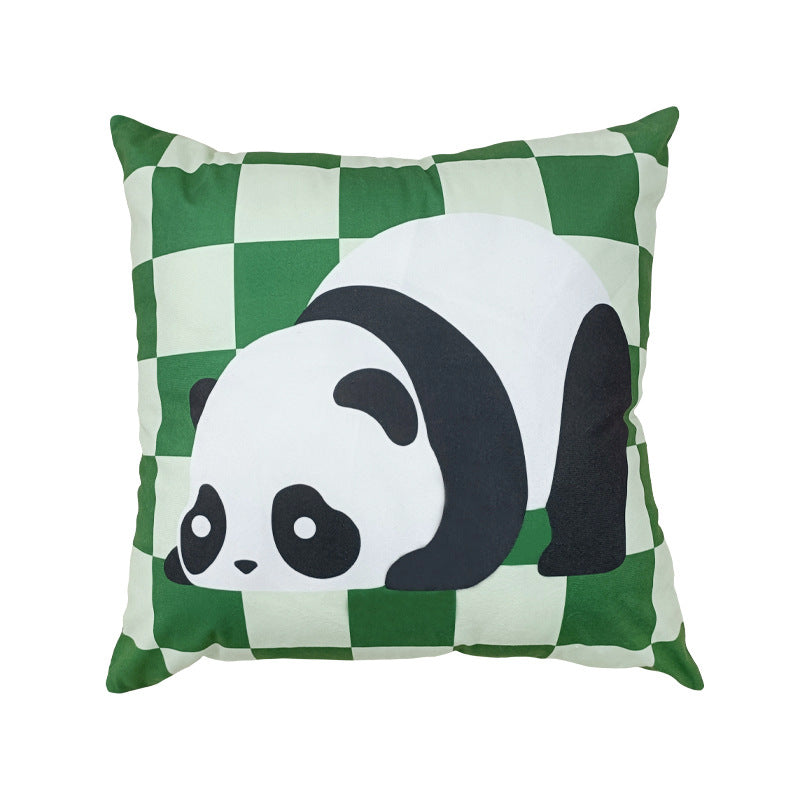 Cute Panda Plush Pillow Cover 45x45cm Throw Cushion for Living Room