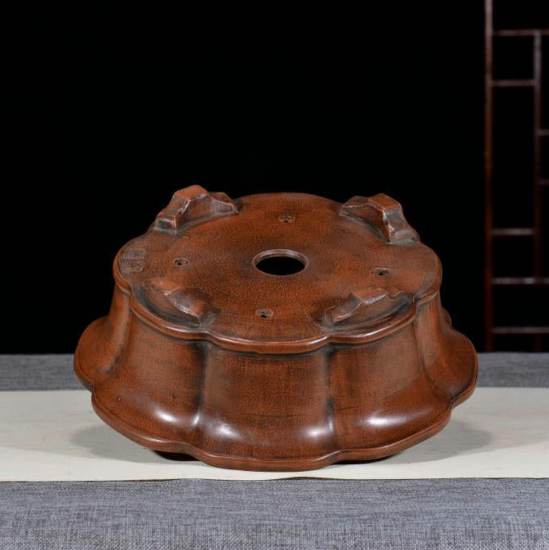 Handmade Purple Sand Flowerpot for Home Garden Indoor Outdoor Decor