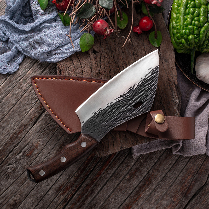 Outdoor Bone Chopping Hook Knife with Sheath - Portable Kitchen Tool