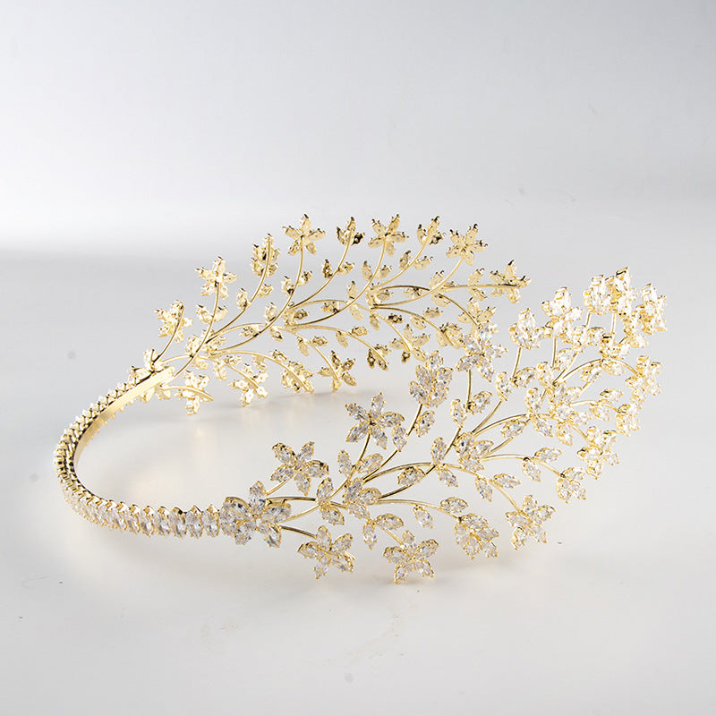Bridal Crown Headband - Plaid Alloy Style