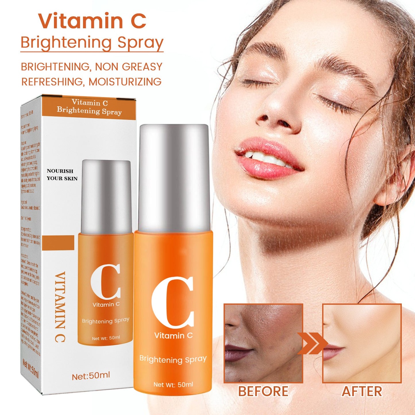 Vitamin C Moisturizing Facial Spray - Hydrating Skin Care Mist 50ml