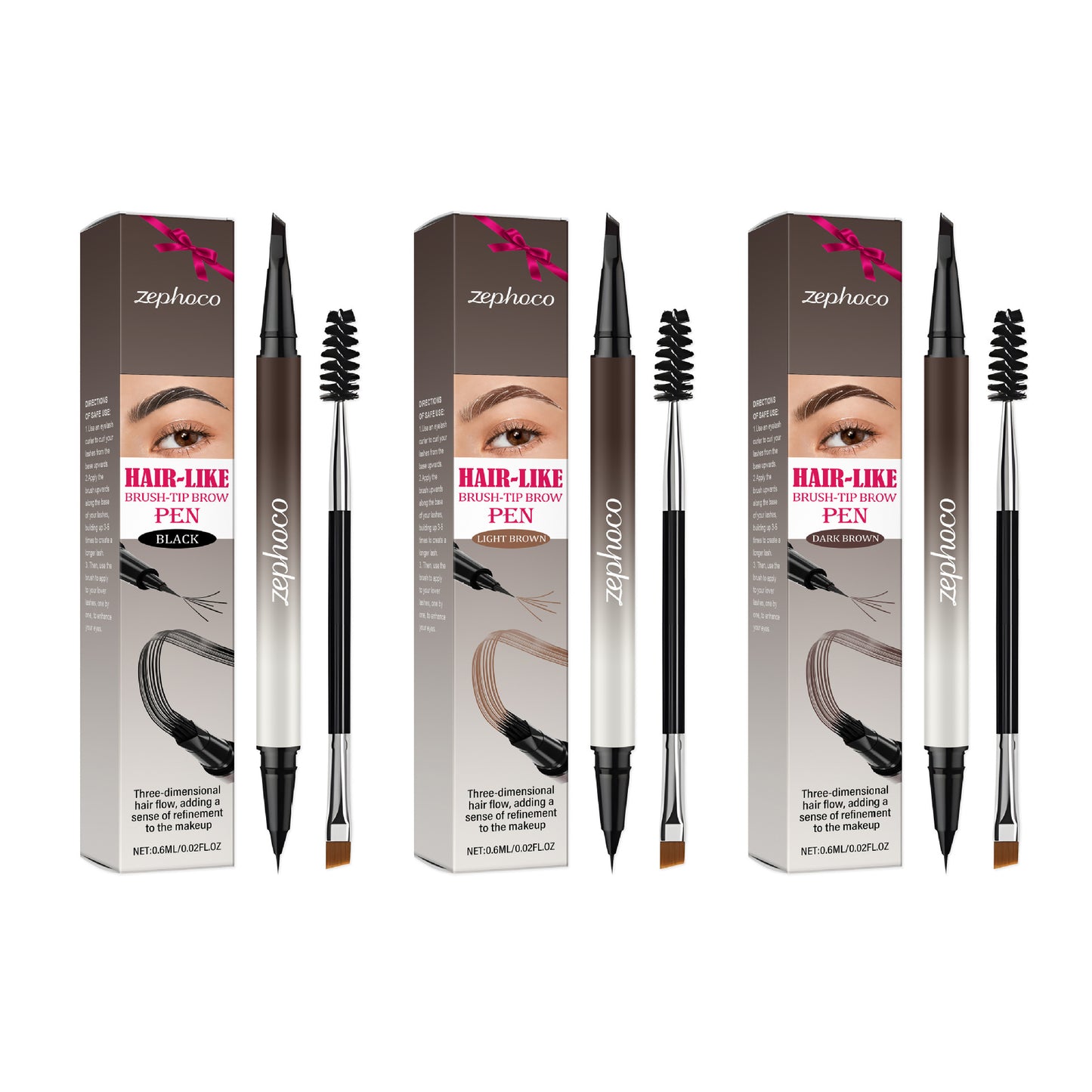 Natural Eyebrow Pencil for Makeup - Custom Color Shades & Brush Included