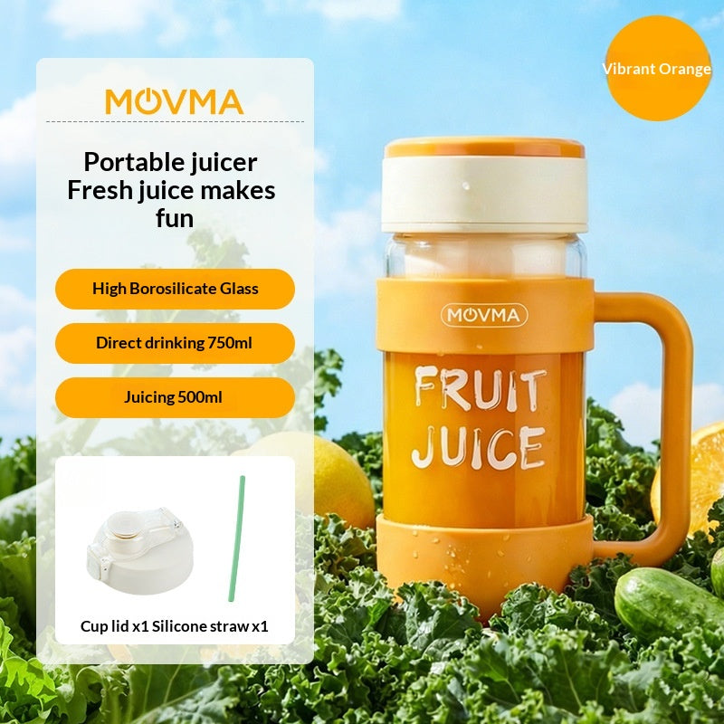 Portable Electric Juicer Cup 600ml Small Rechargeable Fruit Mixer