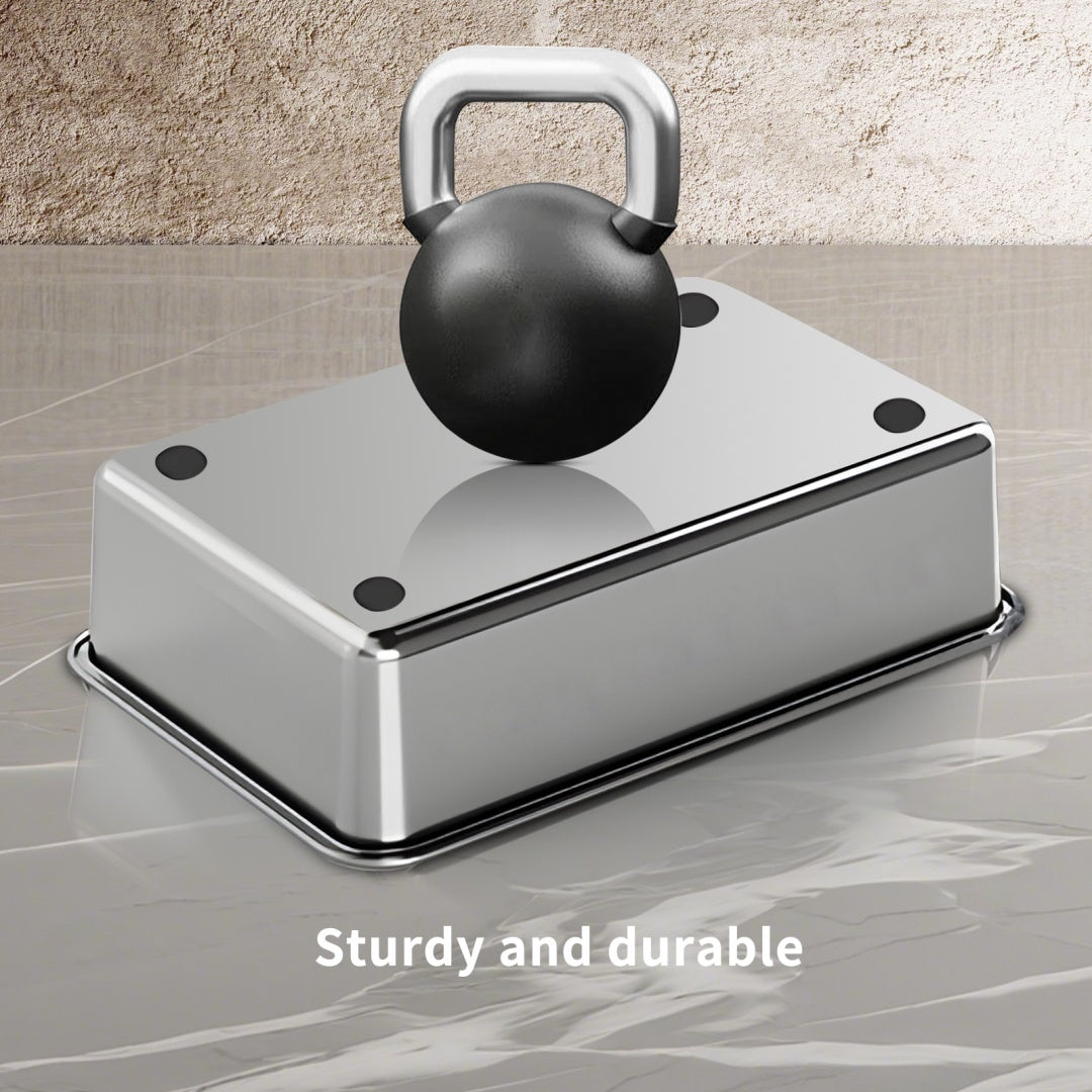 Stainless Steel Cat Litter Box - Large & Durable Pet Furniture