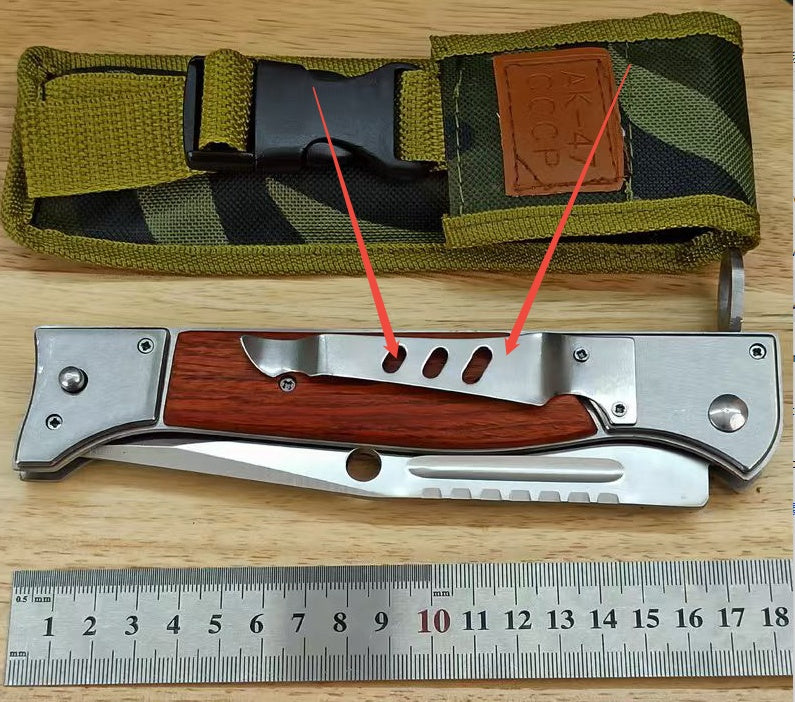 Outdoor Folding Camping Knife with Handle - Compact and Durable
