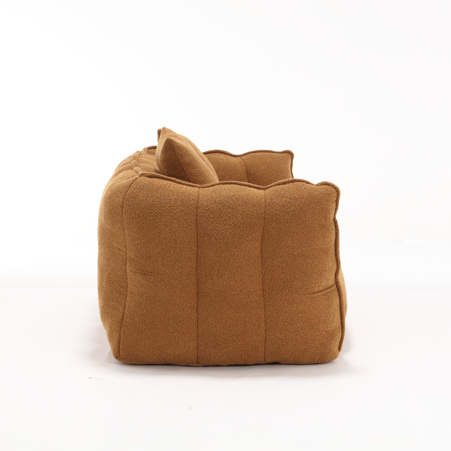 Yellow Beanbag Chair for Two - Soft Chenille Foam Recliner