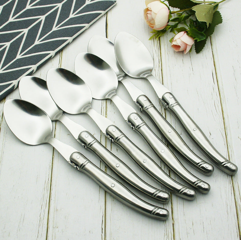Stainless Steel Flatware Set - Knife Fork Spoon Small Spoon Dinnerware