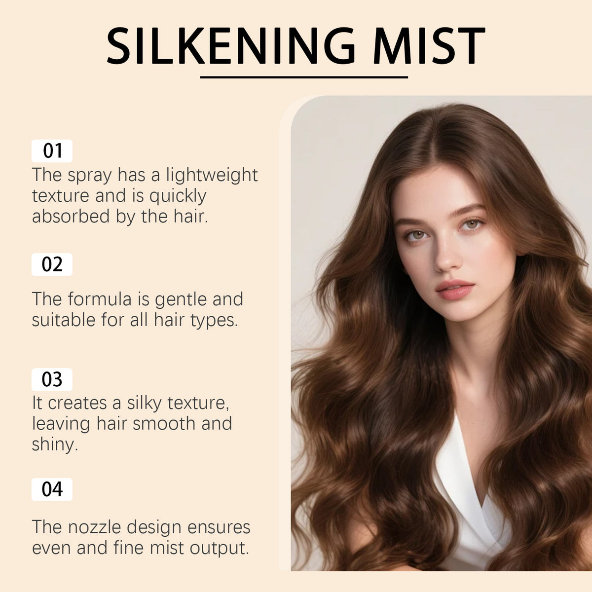 Silkening Face & Hair Mist - Hydrating 100ml Beauty Spray for Skin & Hair