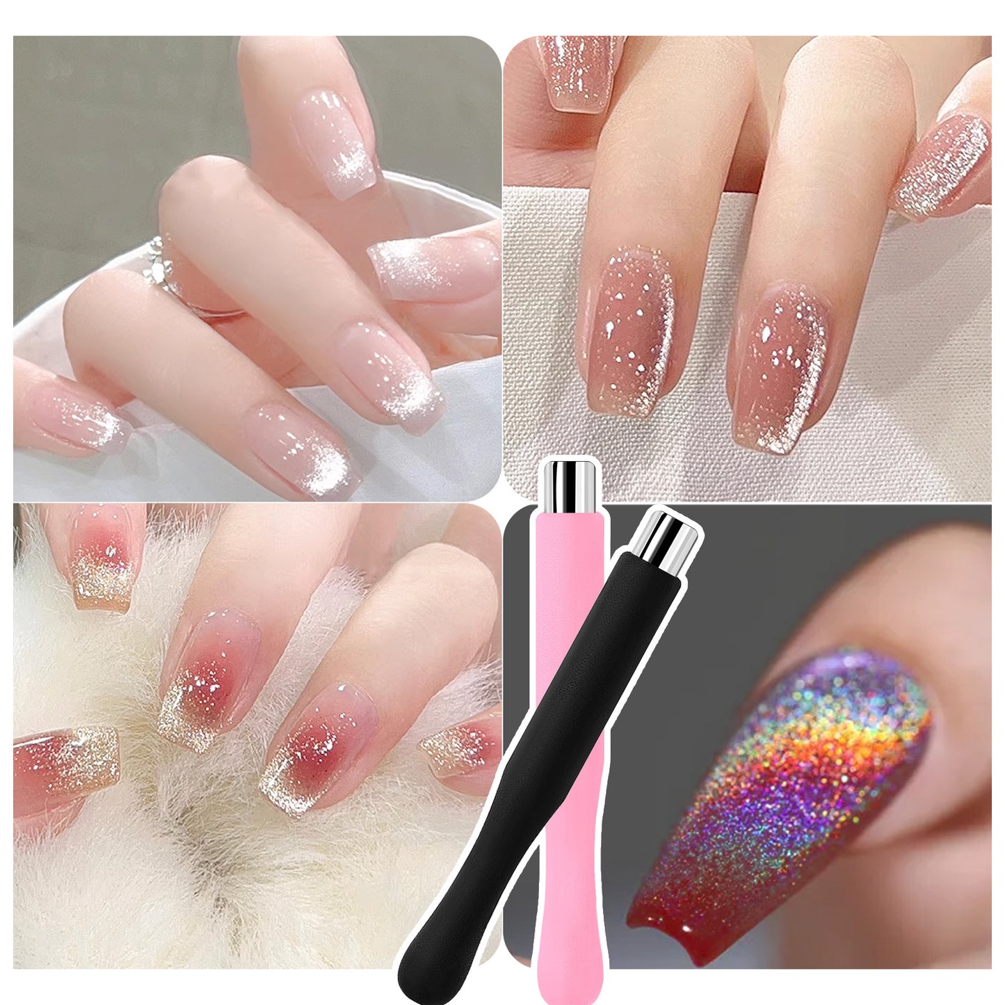 Magnetic Nail Art Tools - Portable Cylindrical Cat Eye Magnet Stick for Nail Design