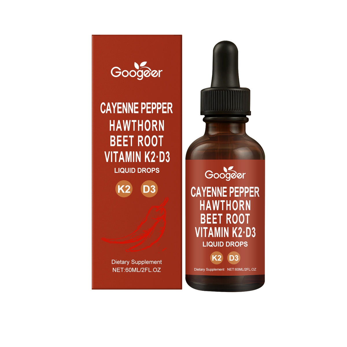 Vitamin D3 & K2 Supplement Drops - 60ml