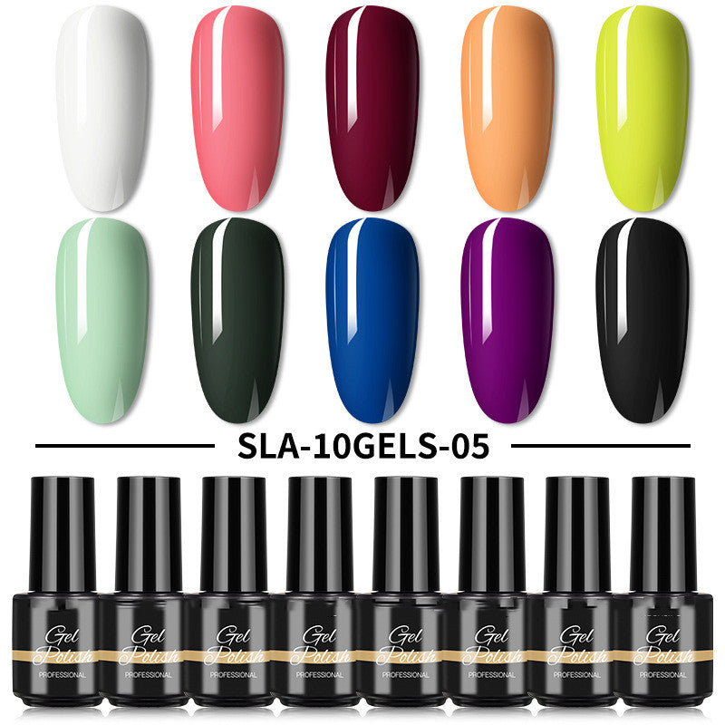 Nail Enhancement Glue Set with Oil - Household Nail Art Tools, 7ml 10pcs