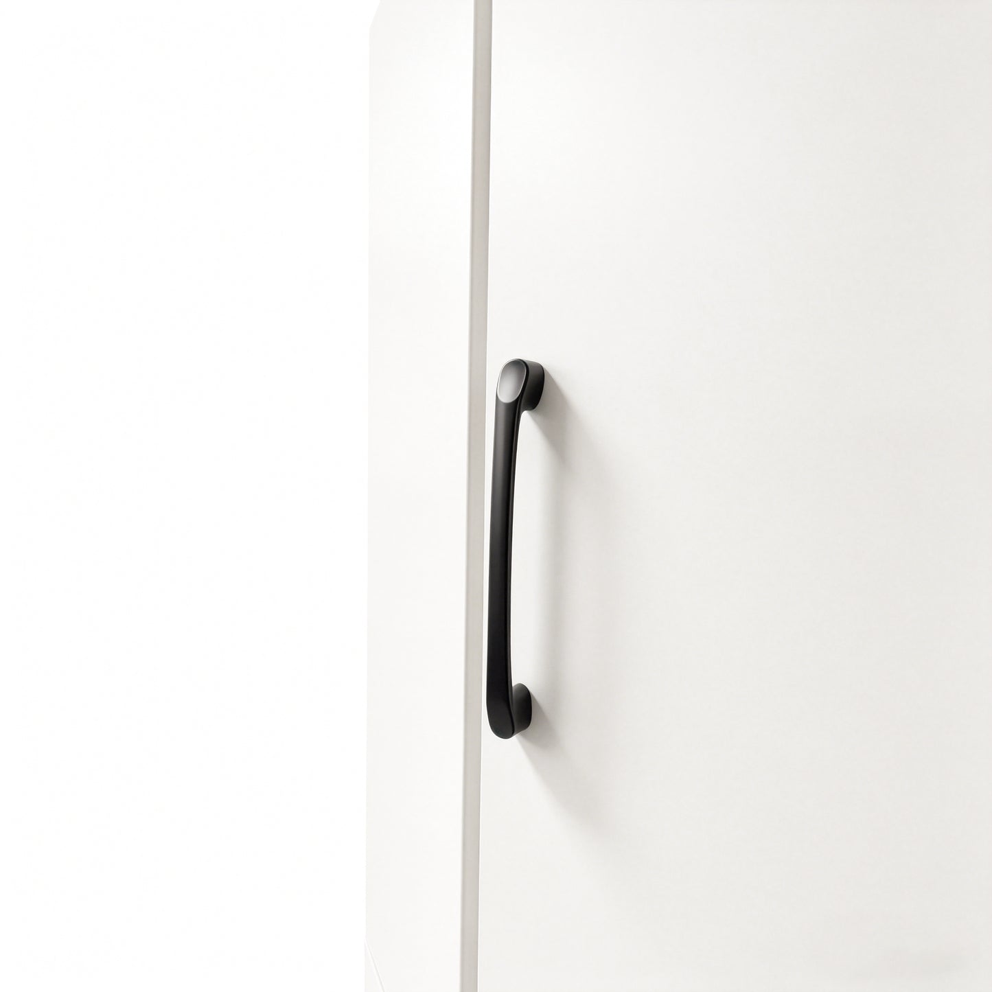 White Corner Kitchen Pantry Cabinet - 70.87" Tall L-Shaped Storage