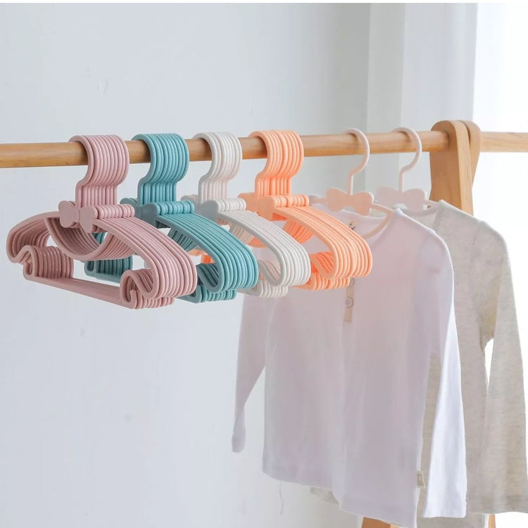 Children's Multi-Function Plastic Hanger Set for Kids' Closet Organization
