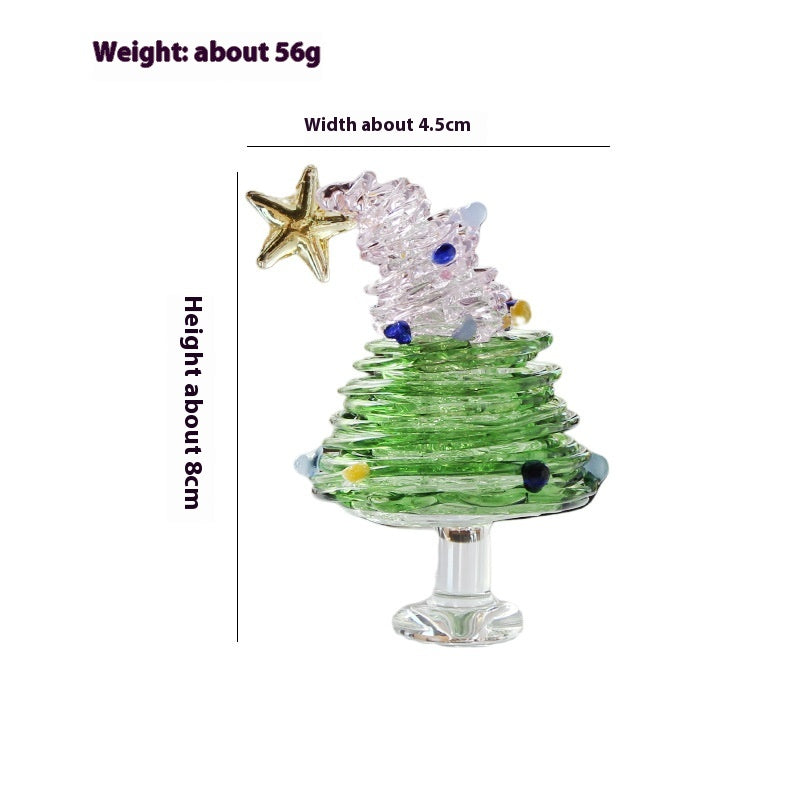 Christmas Winding Wire Glass Craft Decoration with Light - Handmade Festive Ornament