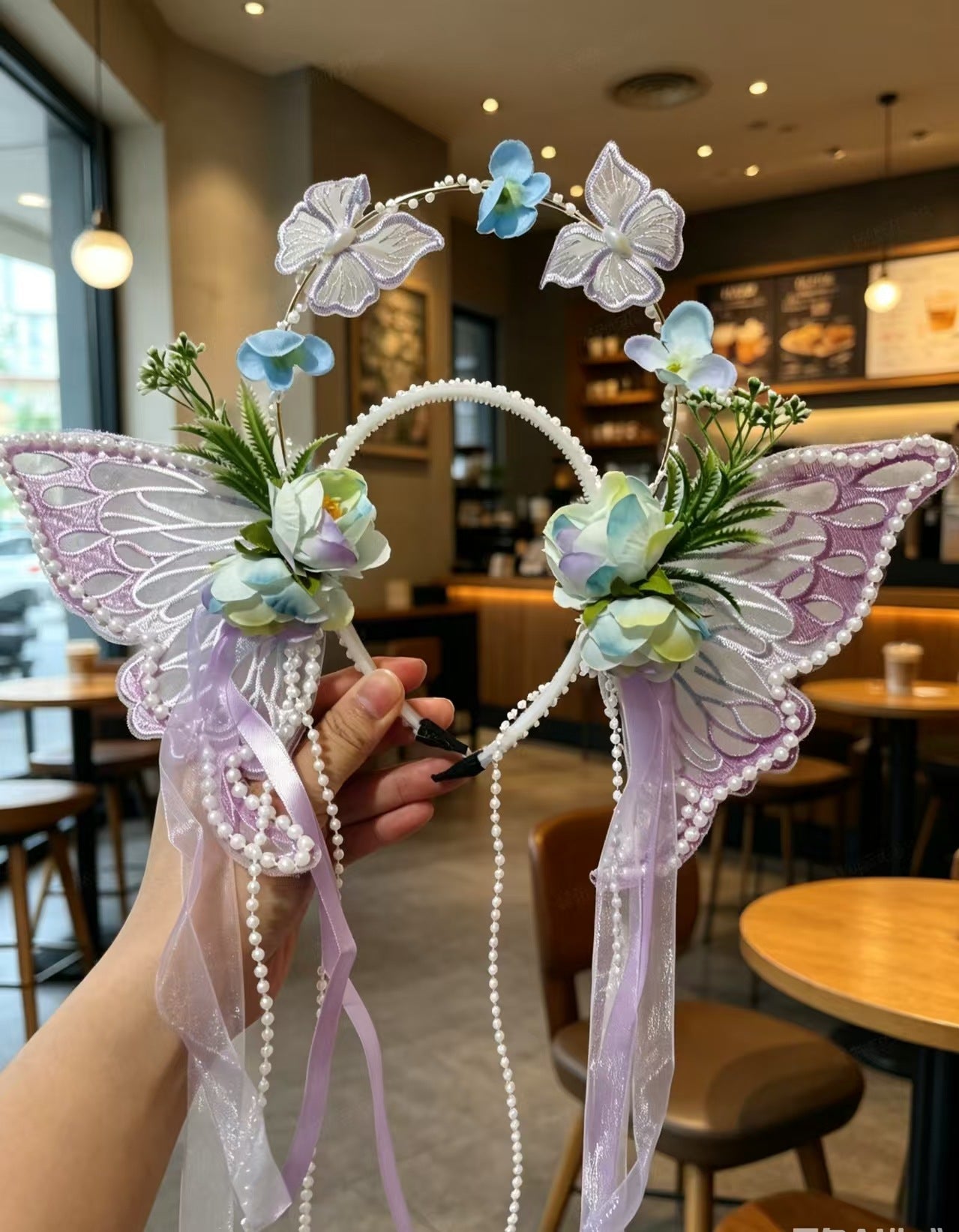 Large Butterfly Hair Clip Silk Flower Hair Accessory for Women
