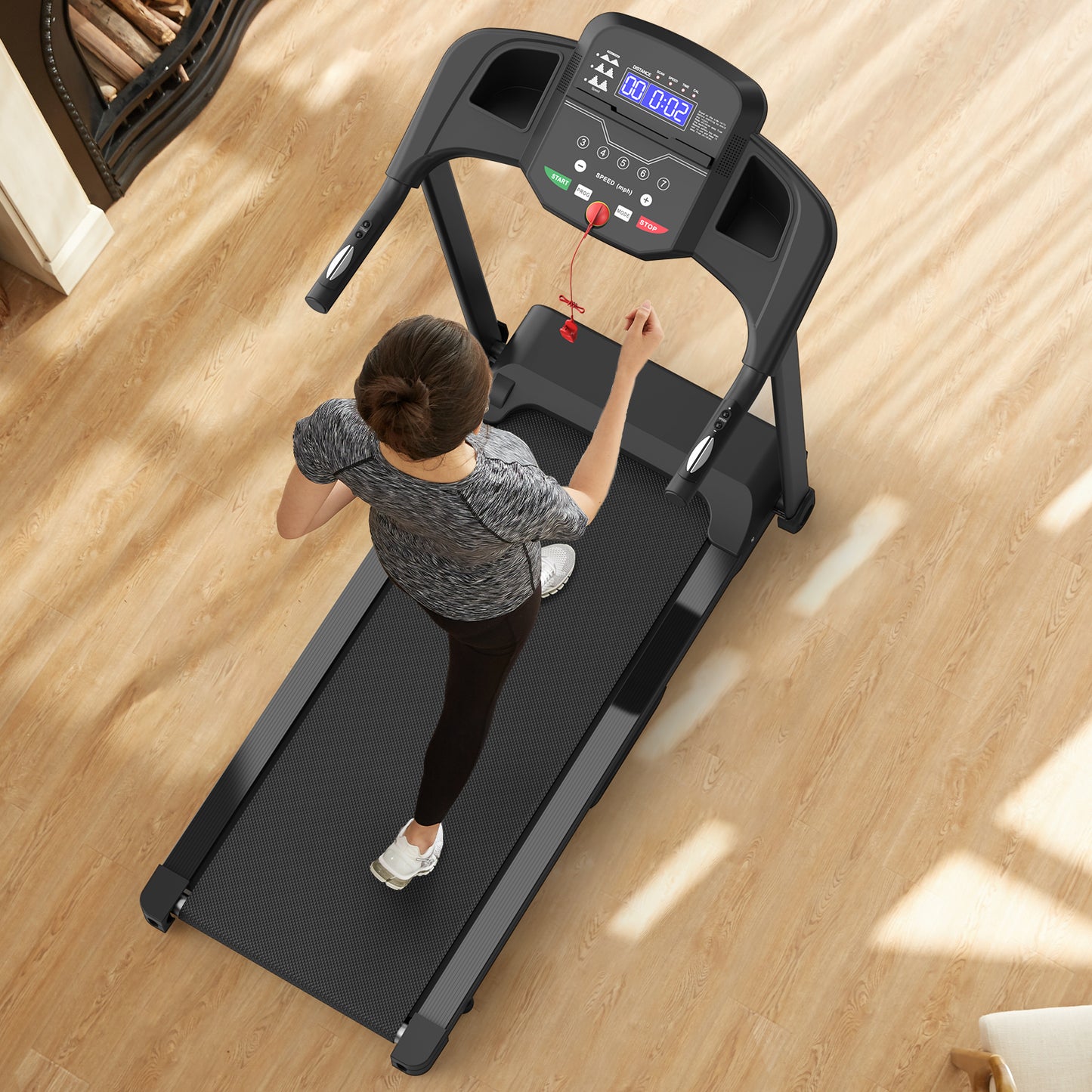 Foldable Treadmill - 2.5HP Electric Running Machine for Home Gym