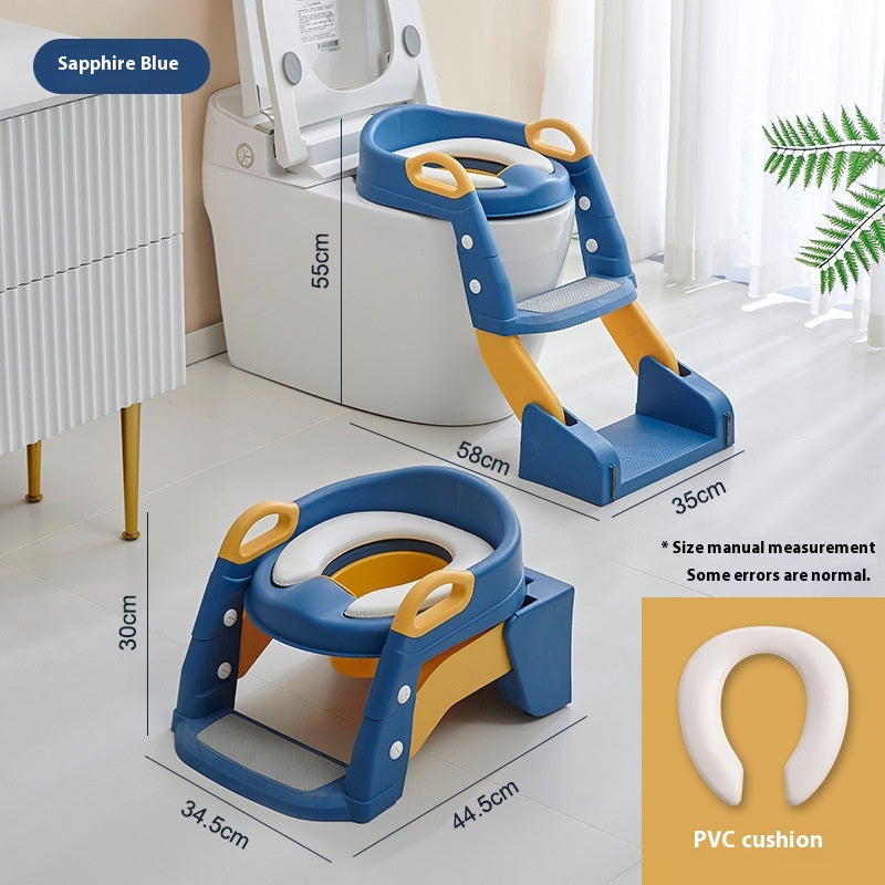 Two-in-One Baby Toilet Ladder with Stable Self-Contained Design - Multiple Colors
