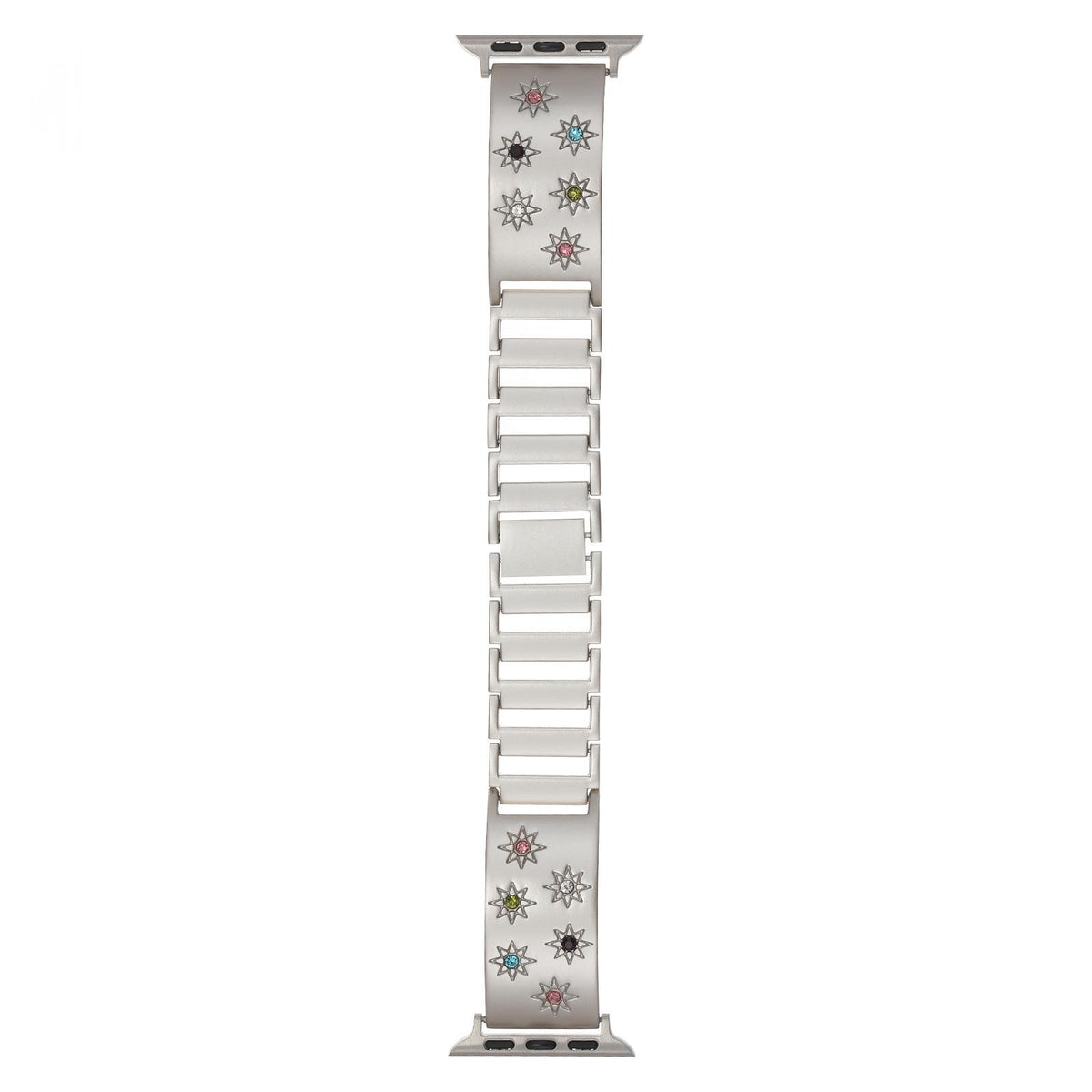 Fashionable Apple Watch Band - Metal Strap with Diamond Accents