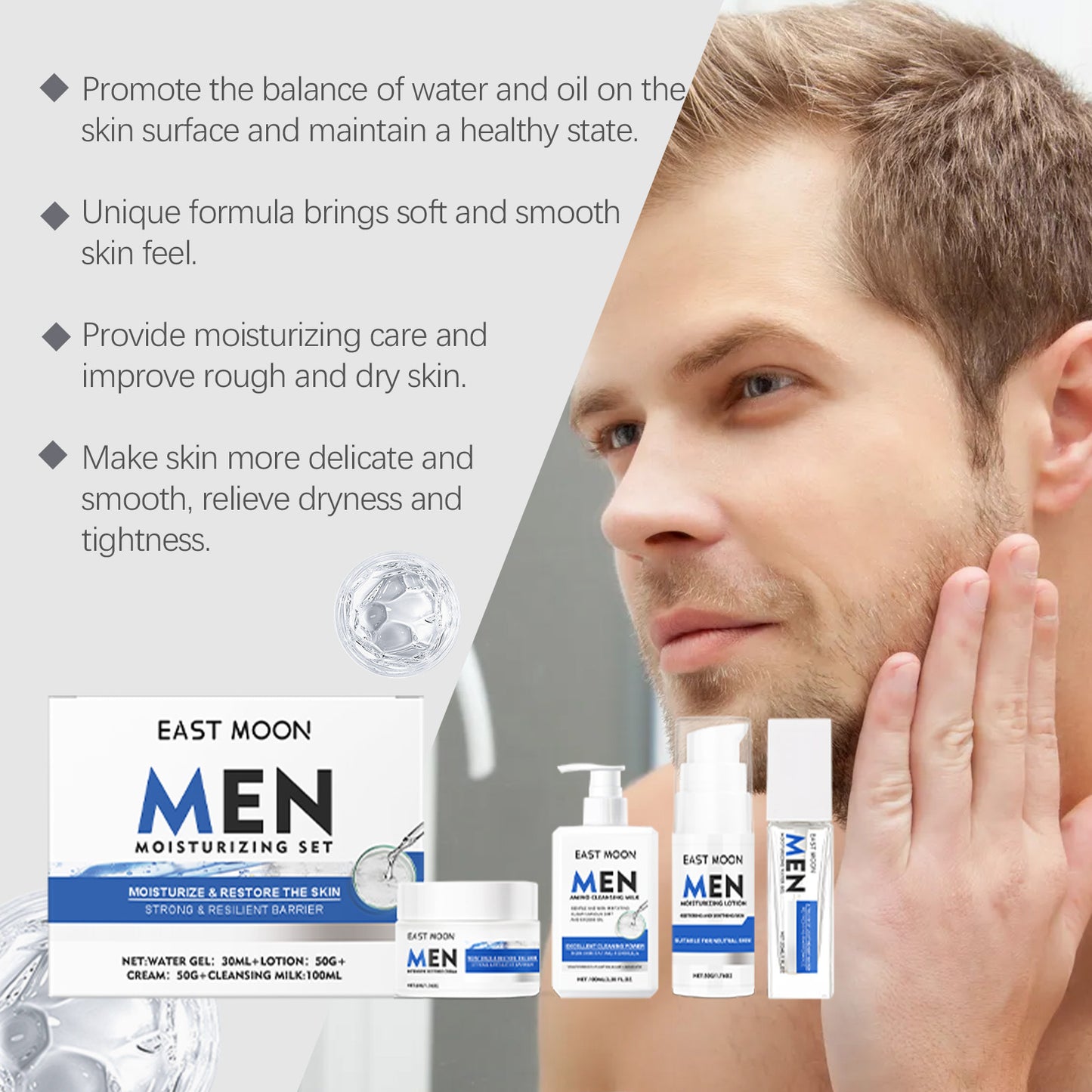 Men's Moisturizing Body Care Set - Soothing & Hydrating Skin Products