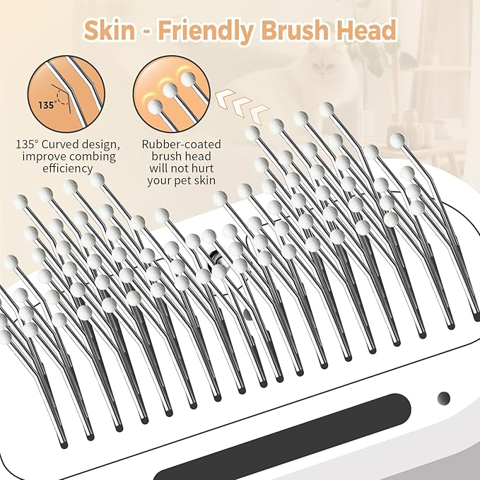 Pet Steam Brush for Cats and Dogs - Hair Removal & Shedding Grooming Tool