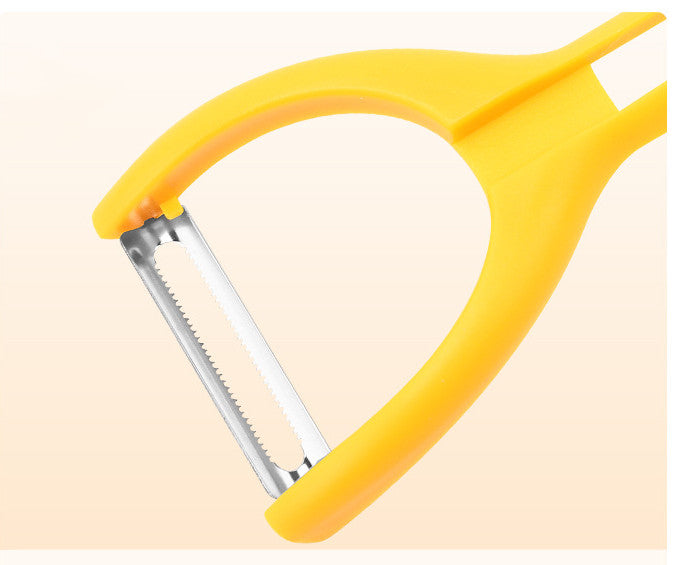 Stainless Steel Three-Piece Fruit and Melon Slicer Set - Removable and Multi-Function