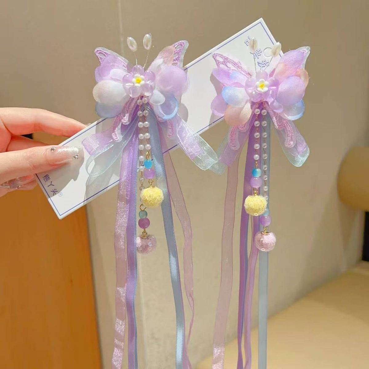 Large Butterfly Hair Clip Silk Flower Hair Accessory for Women
