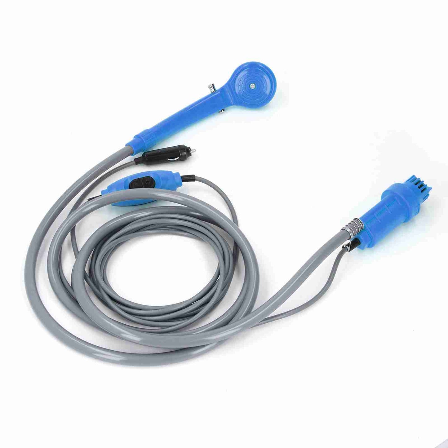 Portable Electric Vehicle Shower Kit 36W with Adjustable Water Flow for Camping and Car Washing - Blue