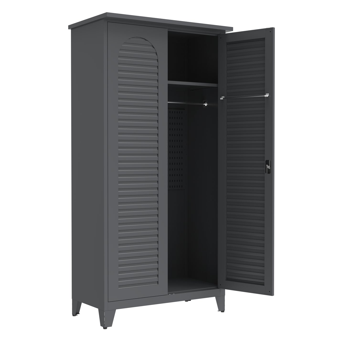73'' Tall Metal Tool Storage Cabinet - Slate Finish