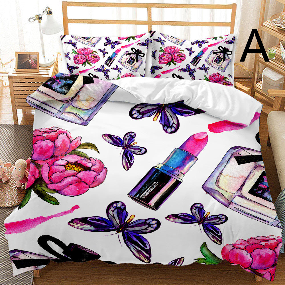 Butterfly Series Bedding Quilt Cover Set - Modern 3-Piece Bed Linen