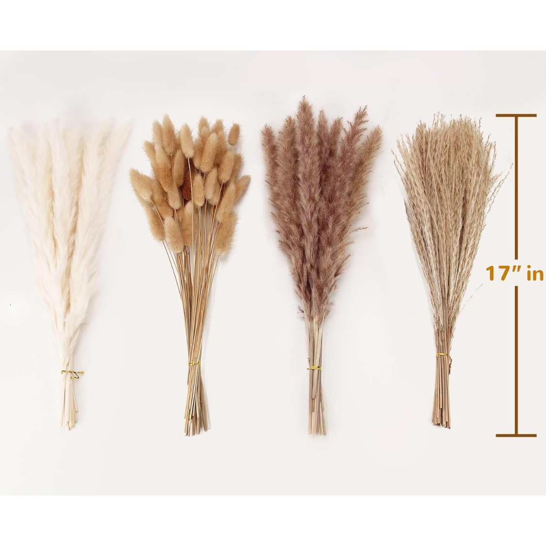 Pampas Grass Decor - 100 Stems of Dried Flowers for Home & Wedding