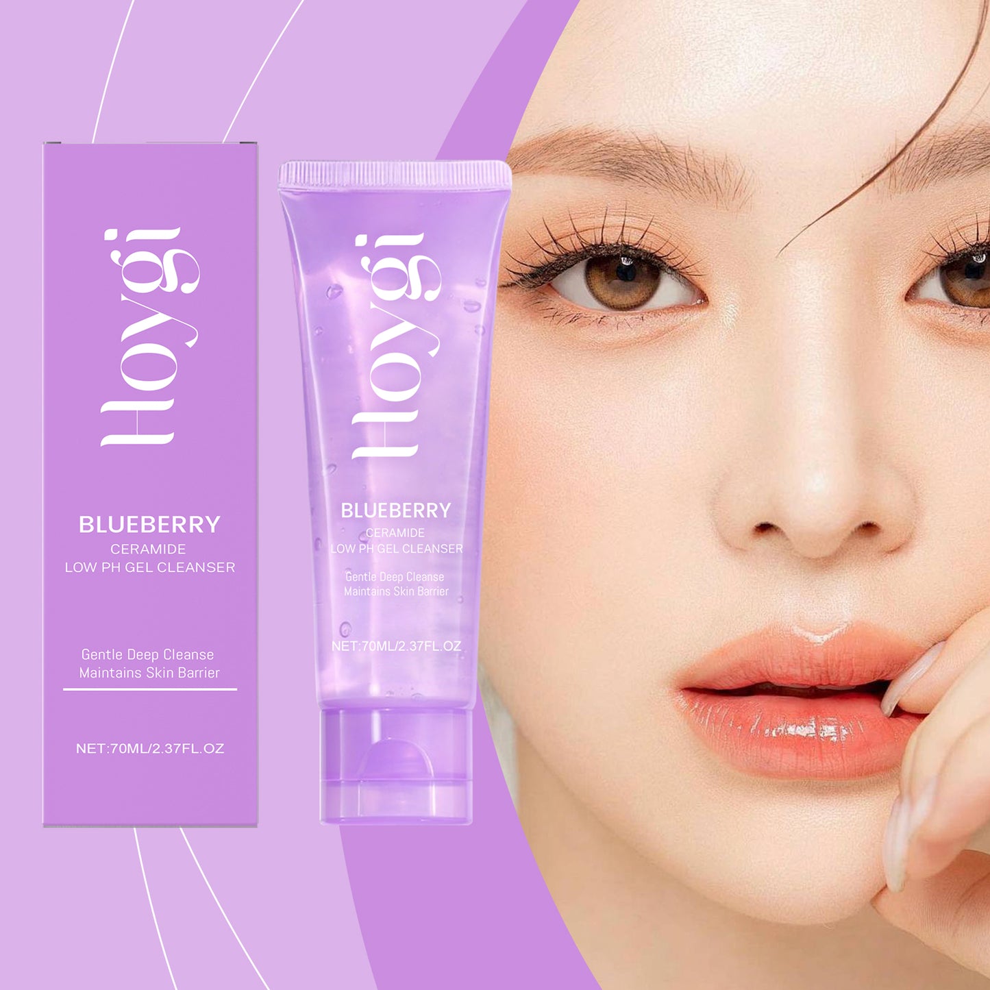 Blueberry Ceramide Facial Cleansing Gel - Hydrating Skin Face Wash