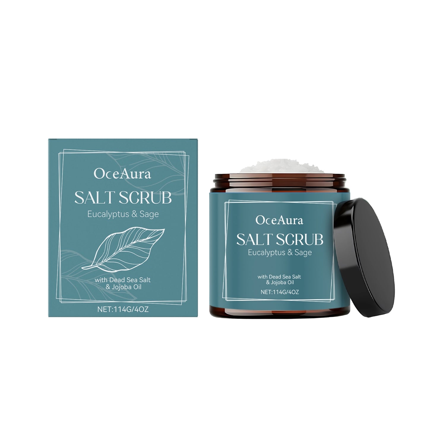 Sea Salt Body Scrub - Natural Exfoliating Skin Care for Face & Body