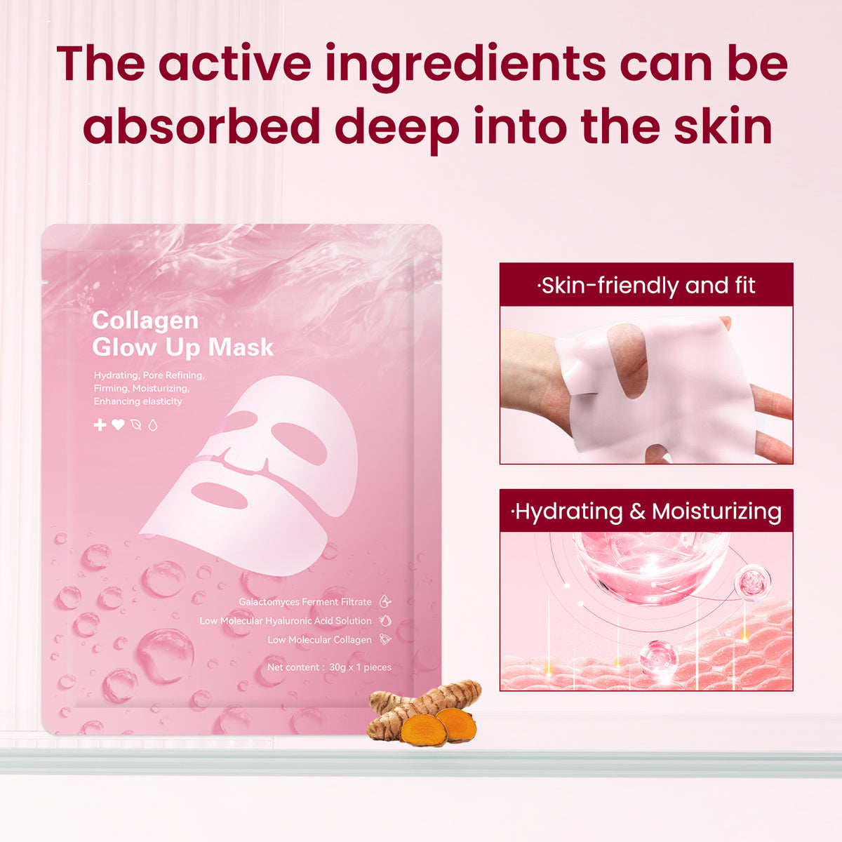 Hydrating Facial Mask Set - Nourishing Skin Care for All Skin Types - 4 Pieces