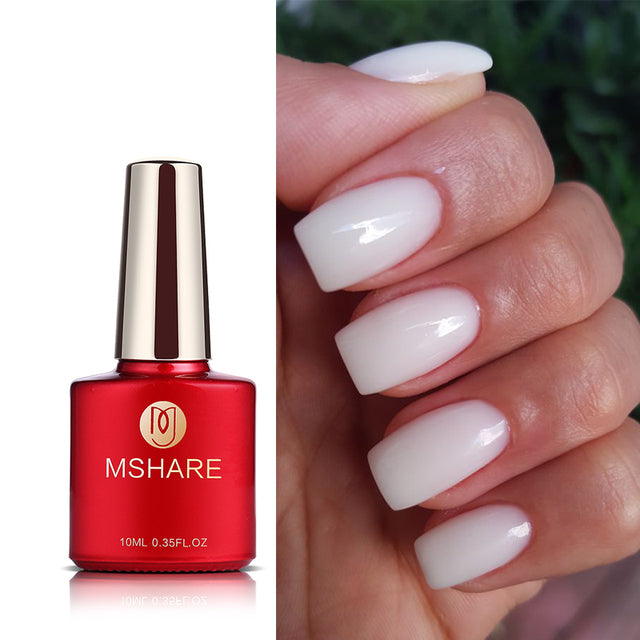 Builder Nail Extension Gel Set - Self-Leveling, Milky White & Color Variants