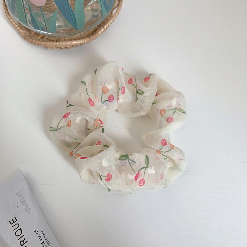 Korean Fruit Pig Large Intestine Hair Ring Organza Hair Accessory for Women