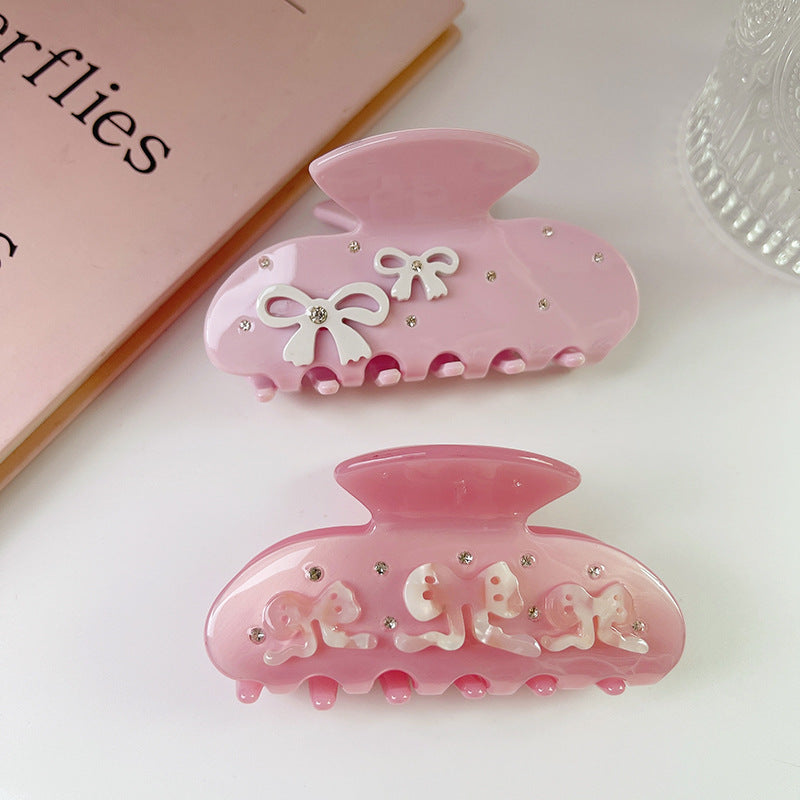Rhinestone Bow Hair Clip
