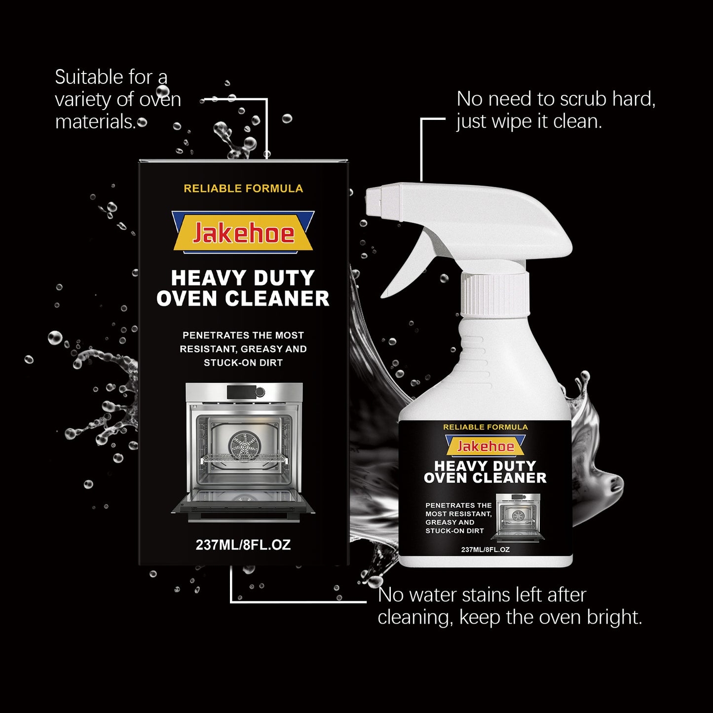 Heavy Duty Oven Cleaner Spray 237ml - Tough Kitchen Surface Cleaner