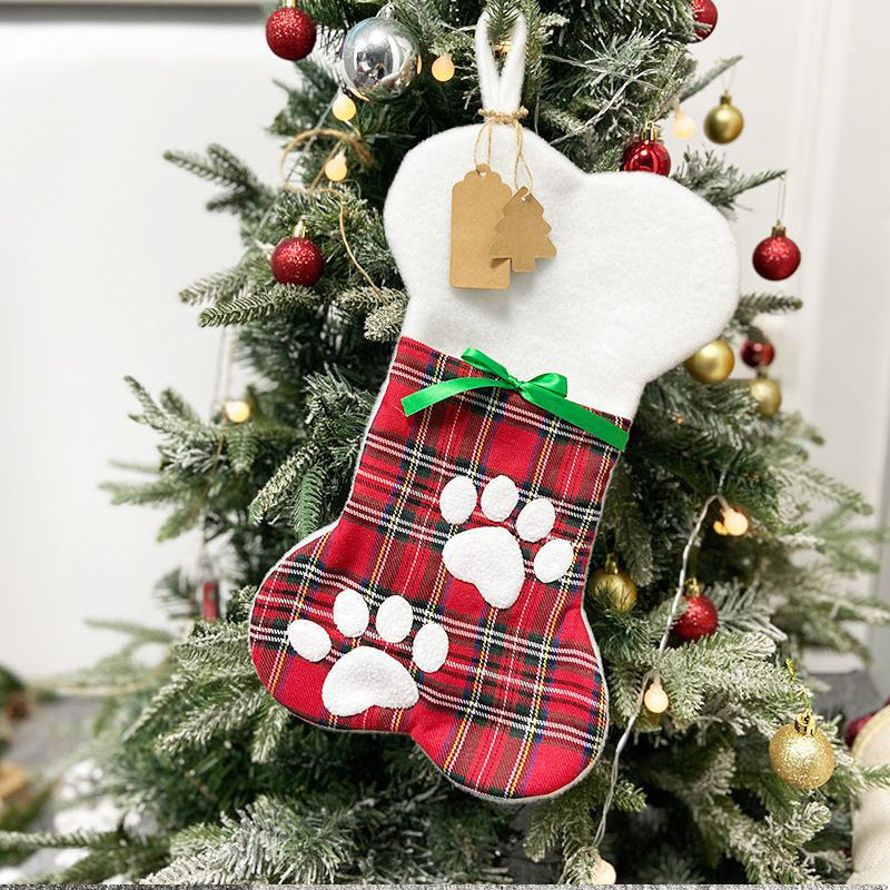 Christmas Pet Socks Hanging Decoration Gift Bag - Cross-border Holiday Decor