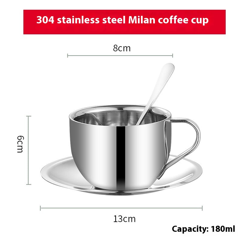 Double-Layer Insulated Stainless Steel Mug - 180ML/200ML for Home & Office