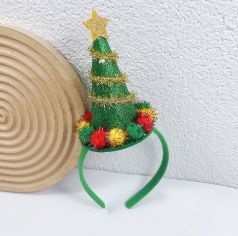 Christmas Headband with Snowflake and Antler Designs - Festive Hair Accessory
