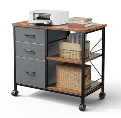 Multifunctional Mobile Filing Cabinet with Storage Drawers