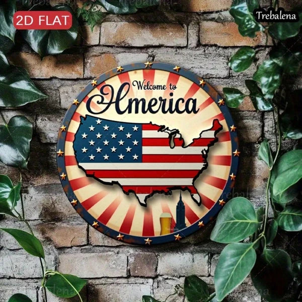Metal Tin Wall Decoration - 20 cm x 20 cm